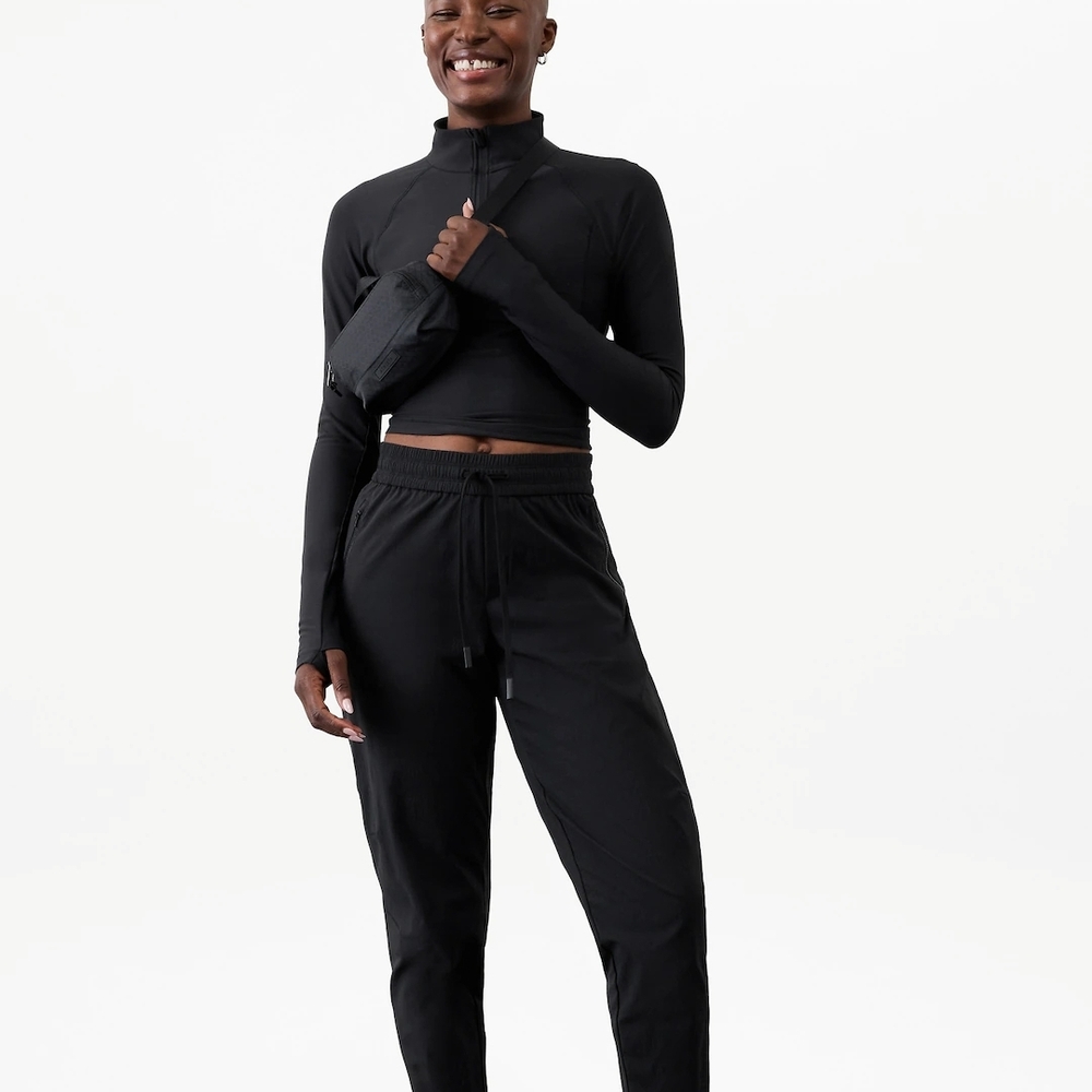 New W/O Tags!!!Athleta Black Joggers Relaxed Fit Track Pants